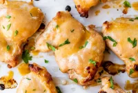 Crispy Oven-Baked Honey Mustard Chicken Thighs