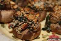 How to Make Spinach and Toasted Pine Nut Stuffed Mushrooms