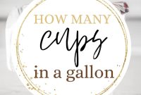 How Many Cups in a Gallon: Free Printable Conversion Chart