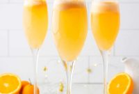Sparkling Mimosa Mocktail with Sherbet or Sorbet