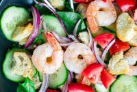 Lemon Garlic Shrimp and Spinach Salad Recipe