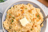 Creamy Mashed Potatoes with Caramelized Onions and Horseradish