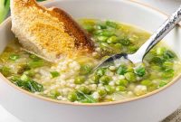 Fresh Spring Onion and Pea Soup Recipe