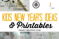 New Year’s Eve Activities, Crafts and Printables for Kids