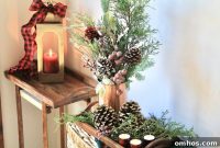 DIY Rustic Winter Woods Christmas Coffee Table Decor