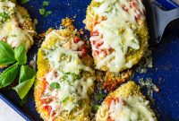 Crispy Baked Chicken with Pesto and Parmesan