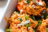 Buffalo Chicken Stuffed Peppers Recipe with Cheddar