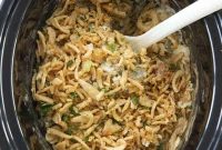 Slow Cooker Green Bean Casserole with Crispy Onions