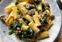 Creamy Sausage and Kale Rigatoni
