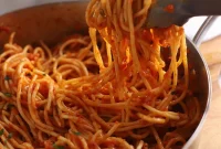 Spicy Harissa Pasta Recipe with Roasted Vegetables