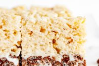 Chocolate and Vanilla Layered Rice Krispies Treats Recipe