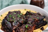 Red Wine-Braised Pot Roast with Cheesy Grits