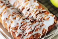 Homemade Apple Fritter Bread with Cinnamon Glaze