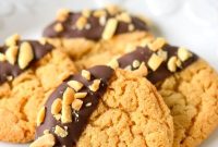 Chocolate-Dipped Flourless Peanut Butter Cookies