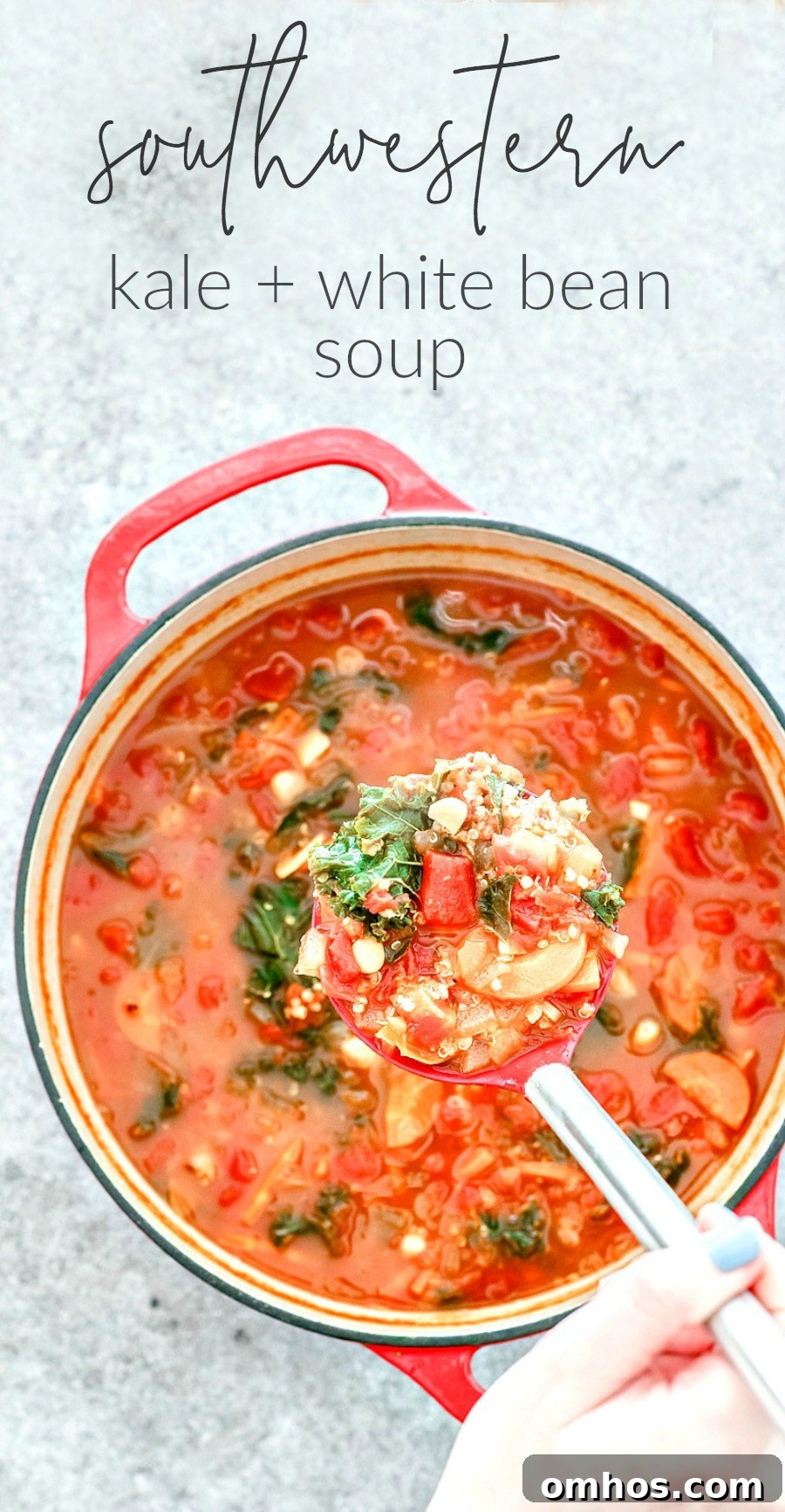 Southwestern Kale and White Bean Soup | Killing Thyme