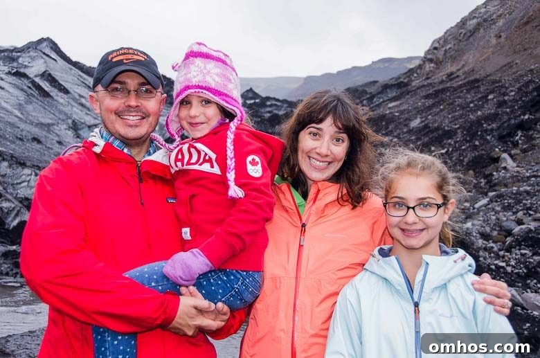 Iceland South Coast and Golden Circle: Day Trip Itinerary 24 Cope Family on Solheimajokull Glacier Iceland