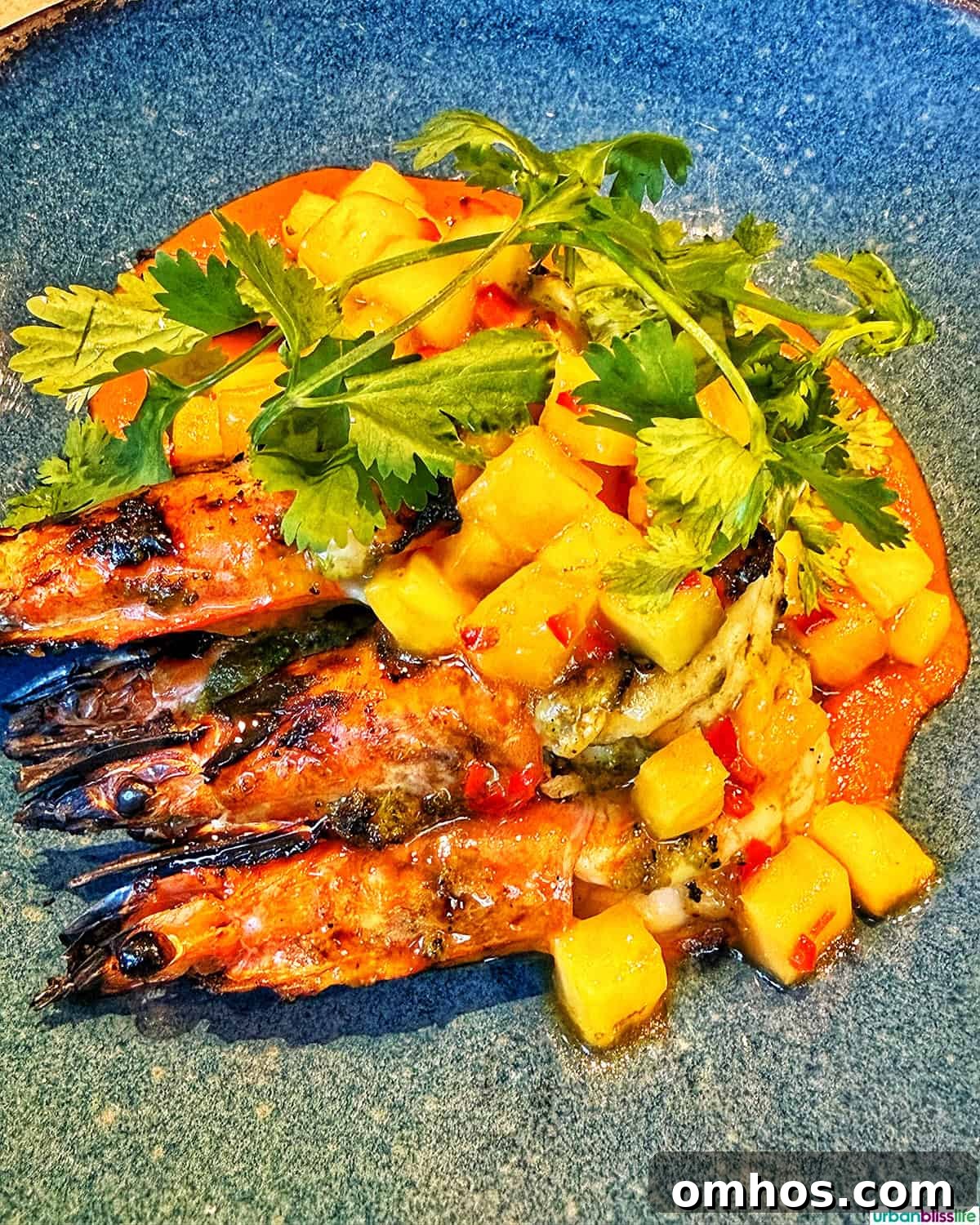head on prawns at Kann restaurant in Portland, Oregon.