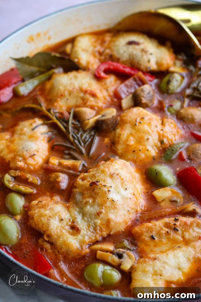 Weeknight Boneless Chicken Cacciatore Recipe 3 close up of easy chicken cacciatore