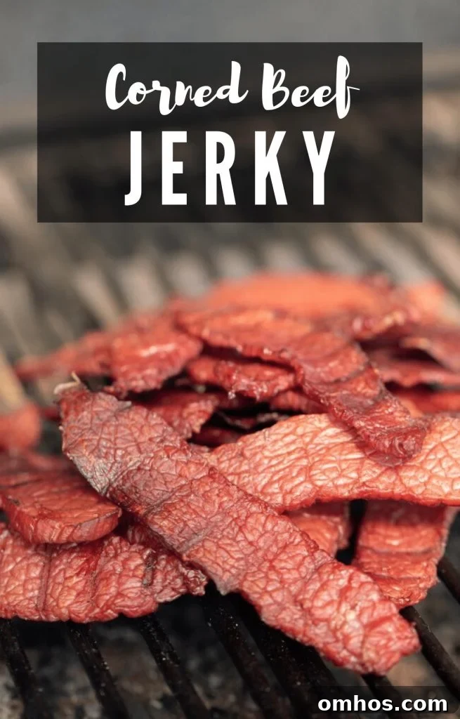 corned beef jerky on a grill.