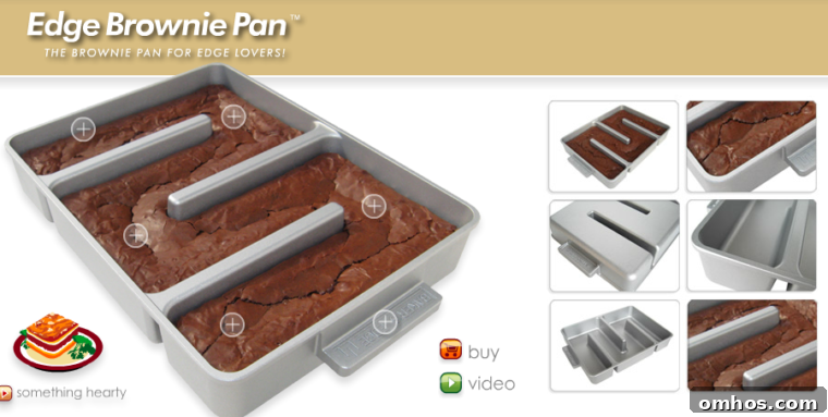 Edge Brownie Pan with lines in the pan to create extra edge pieces