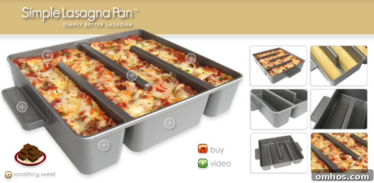 Simple Lasagna Pan in the same style as the Brownie edge pan with lines in pan to create edges