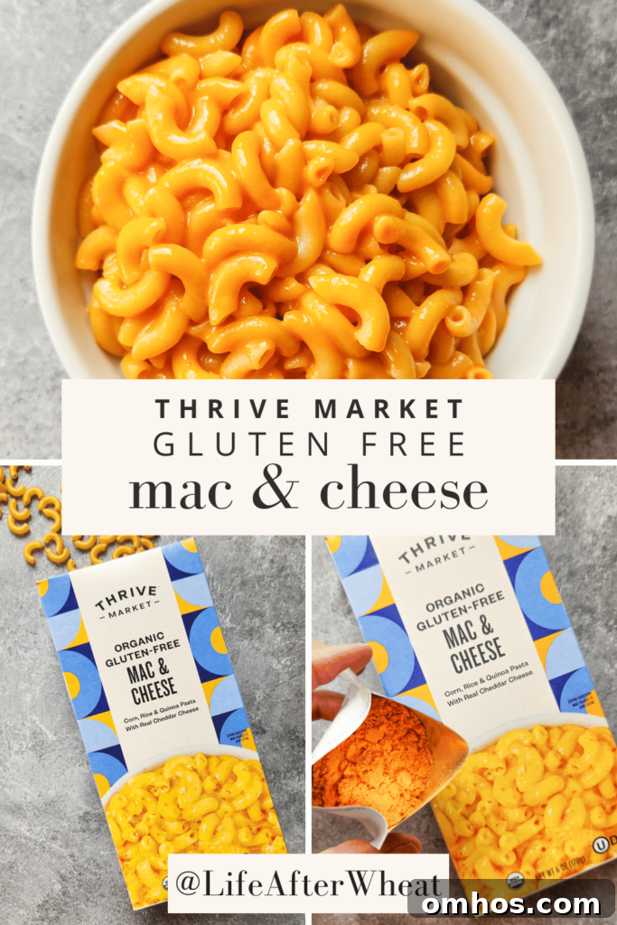 Thrive Market gluten free mac and cheese in a bowl