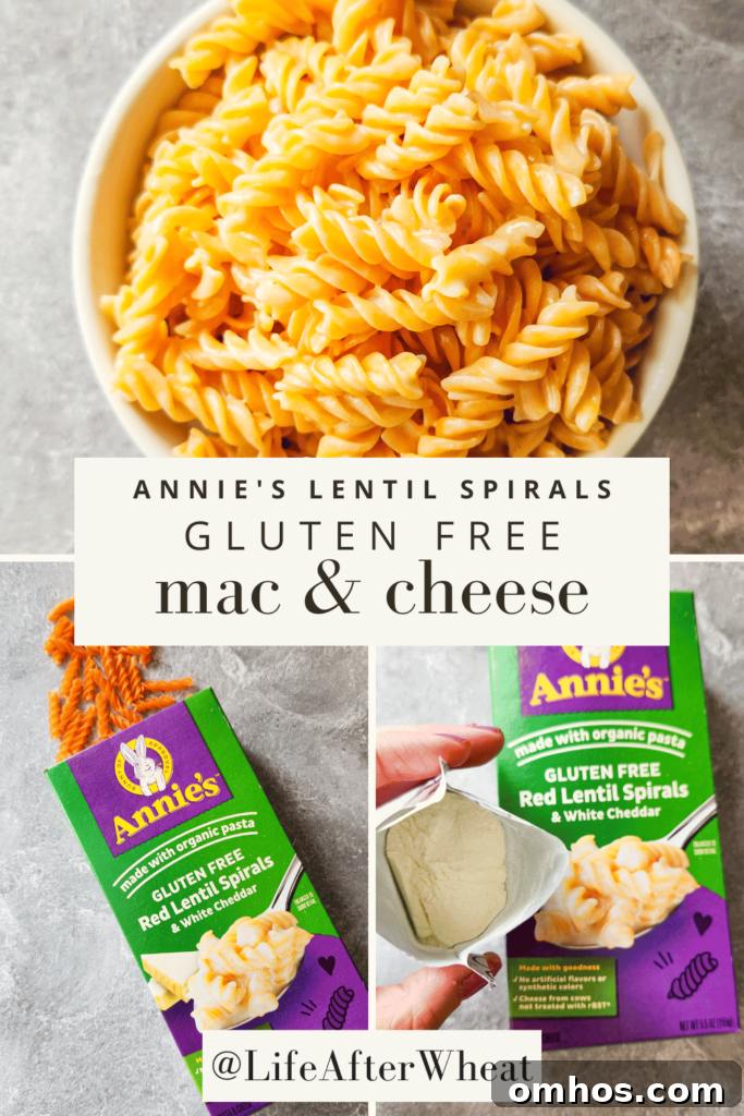 Annie's red lentil spirals and white cheddar