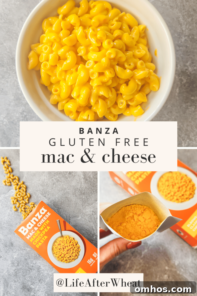 Banza mac and cheese made with chickpea pasta