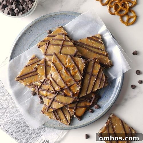 Chocolate Salted Caramel Pretzel Bark