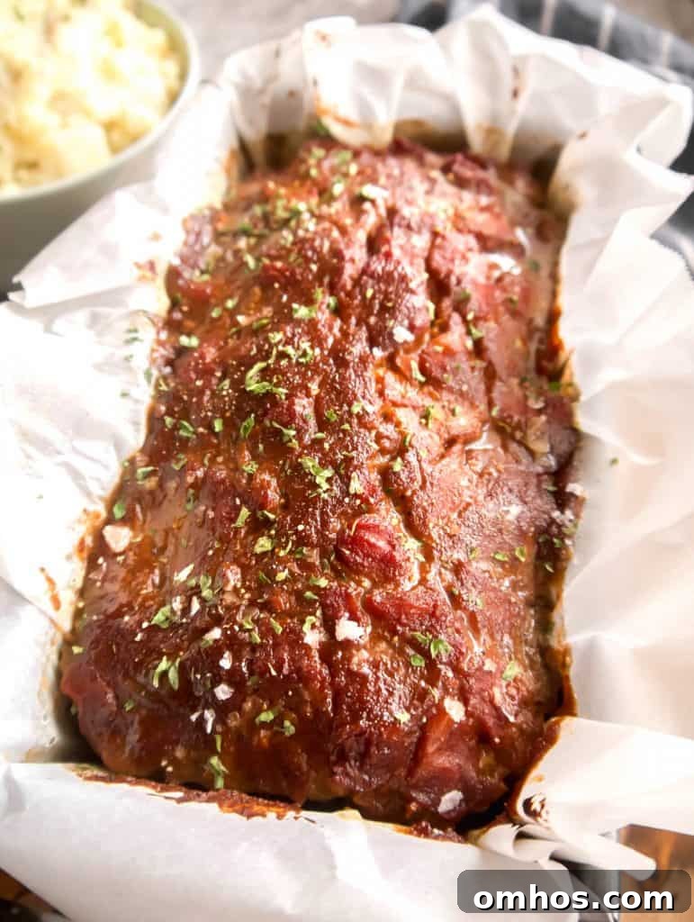 Flavorful Paleo Meatloaf Recipe: Dairy Free, Gluten Free 10 Paleo meatloaf fresh out of the oven.