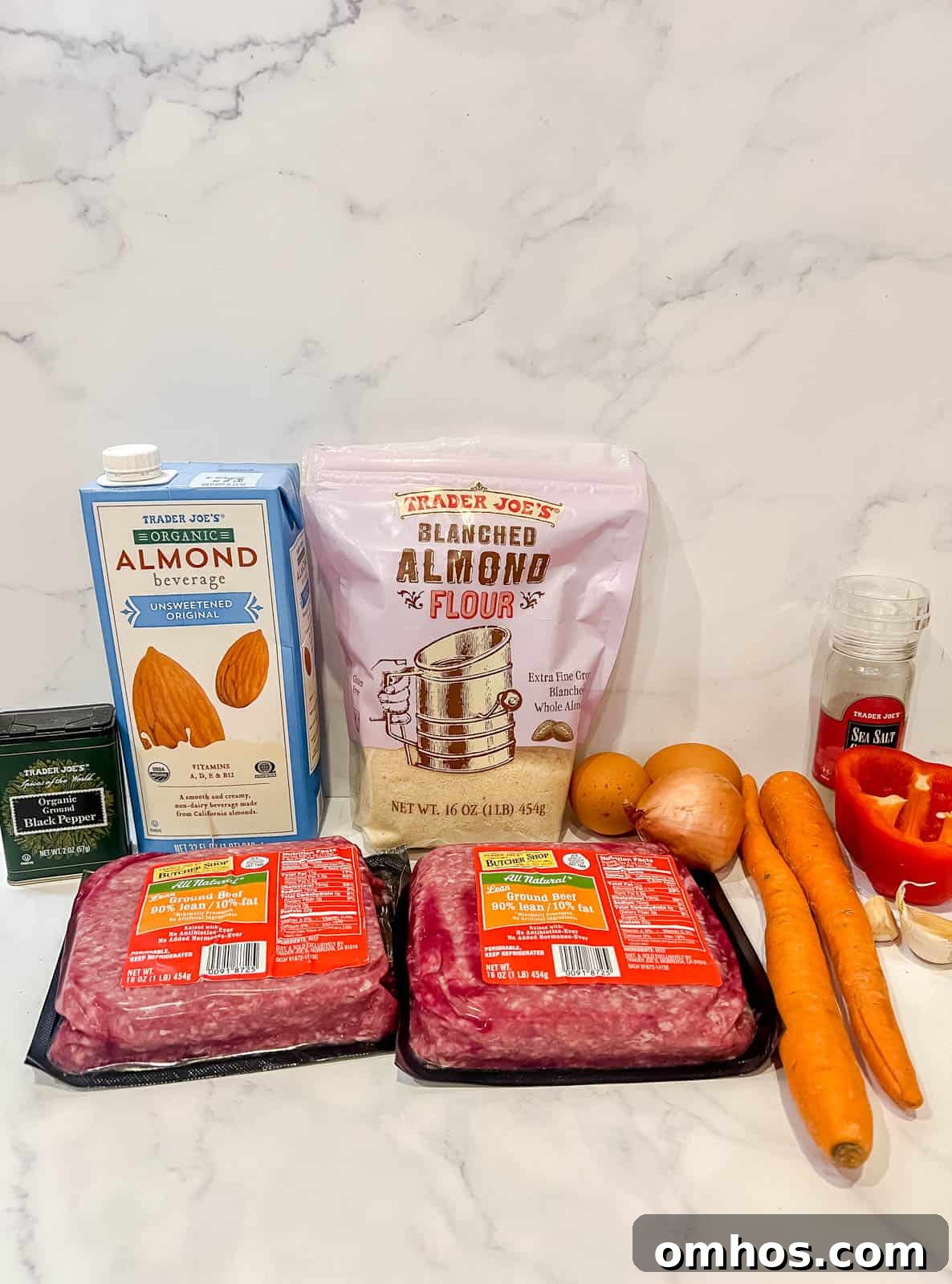 Flavorful Paleo Meatloaf Recipe: Dairy Free, Gluten Free 4 Ingredients needed to make paleo meatloaf.