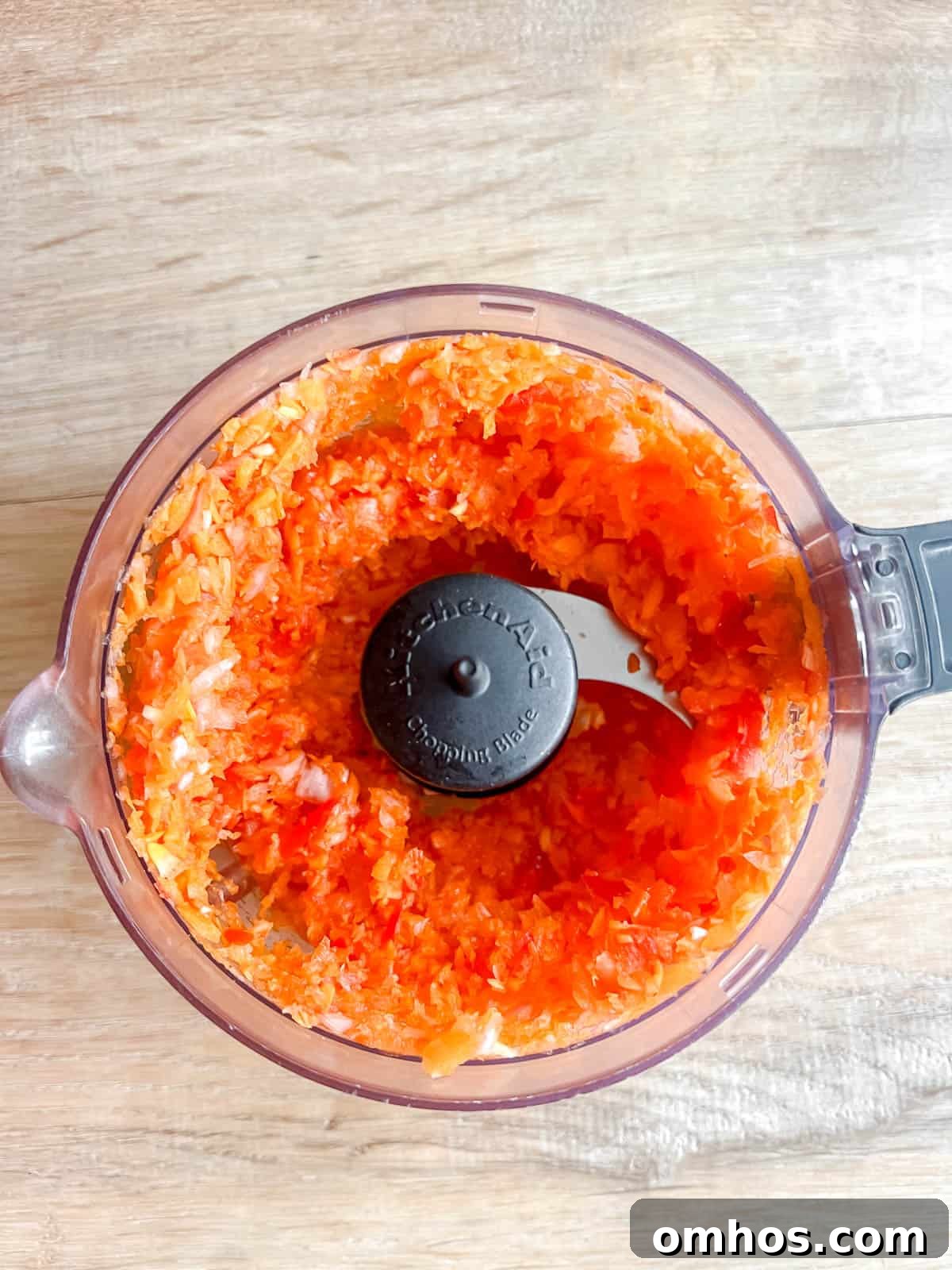Flavorful Paleo Meatloaf Recipe: Dairy Free, Gluten Free 6 Minced veggies in a food processor.