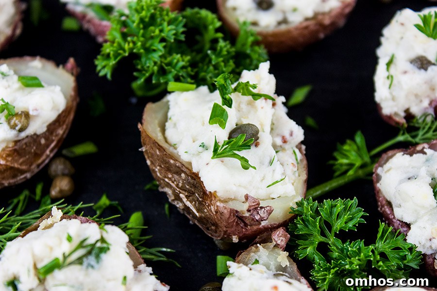 Deviled Potato Bites Recipe: Crispy Mini Appetizers 5 Deviled Potato Bites - Potato salad in bite-size form. Great snack or appetizer for any party or barbecue! Easy to prepare and even better they can be made ahead.