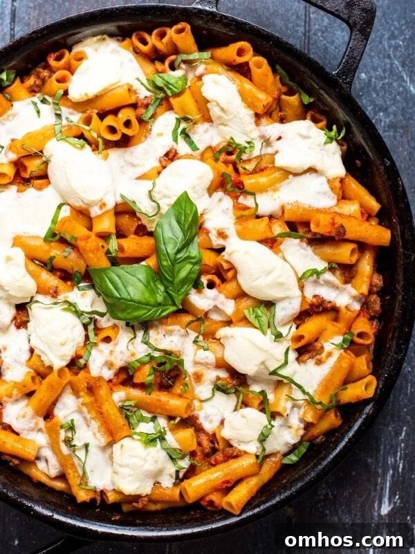 No Boil Baked Ziti