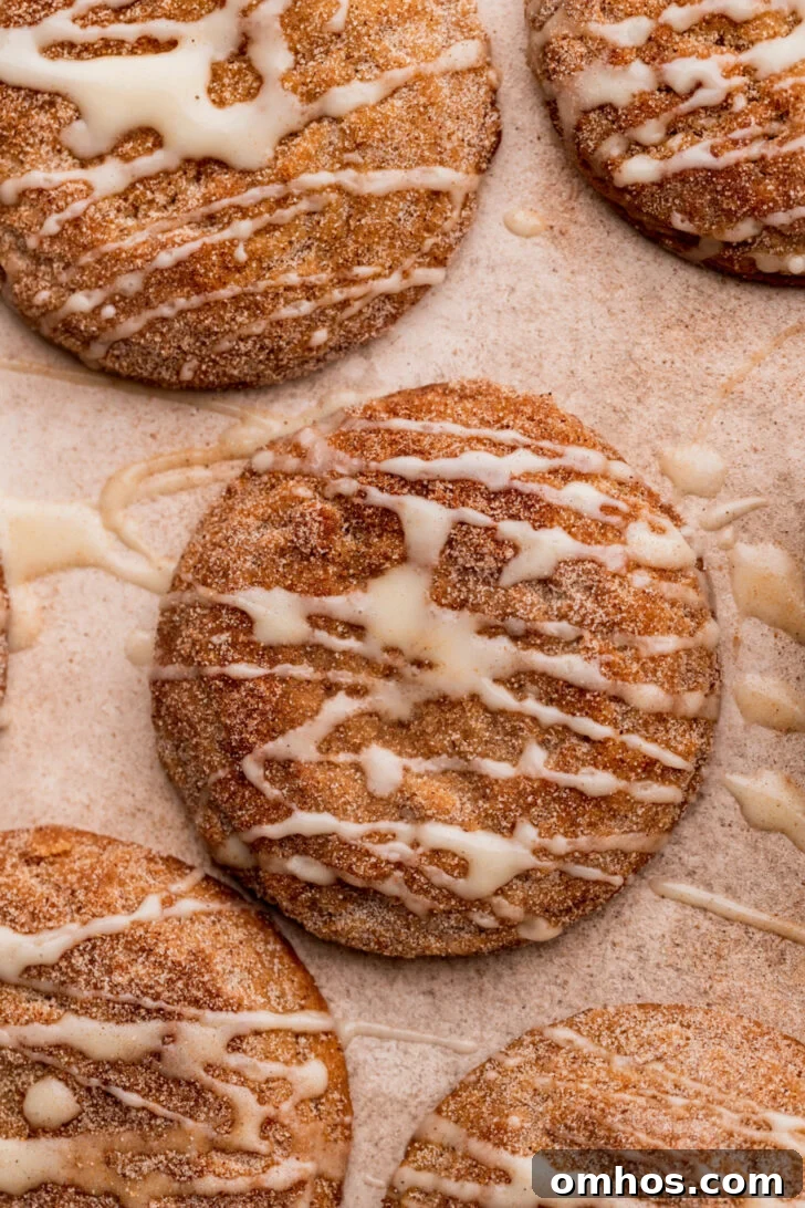 Top view of apple cider cookies.