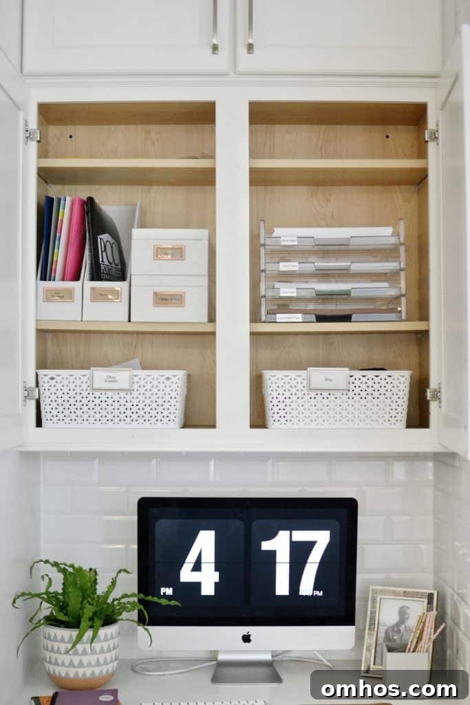 Homework station organize home for back to school with labels