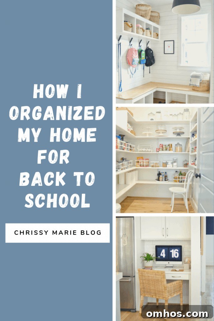 Pinterest image for getting organized when kids are back to school