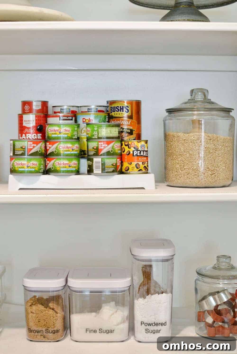 labeled jar in the pantry - organize your home for back to school