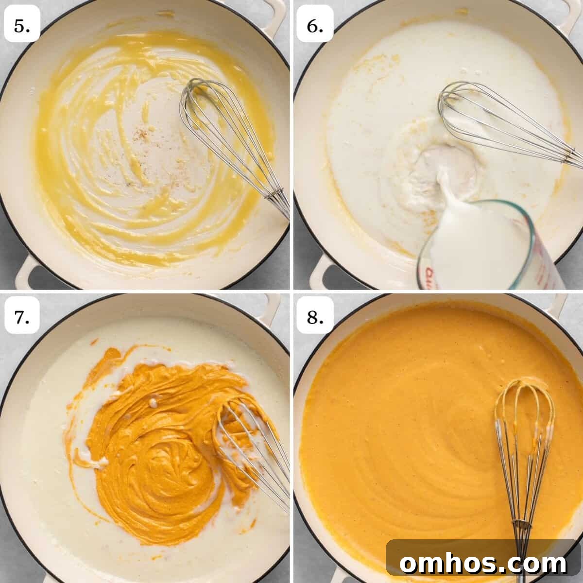 Creamy Pumpkin Pasta Sauce Recipe 5 the last 4 steps to make pumpkin pasta sauce