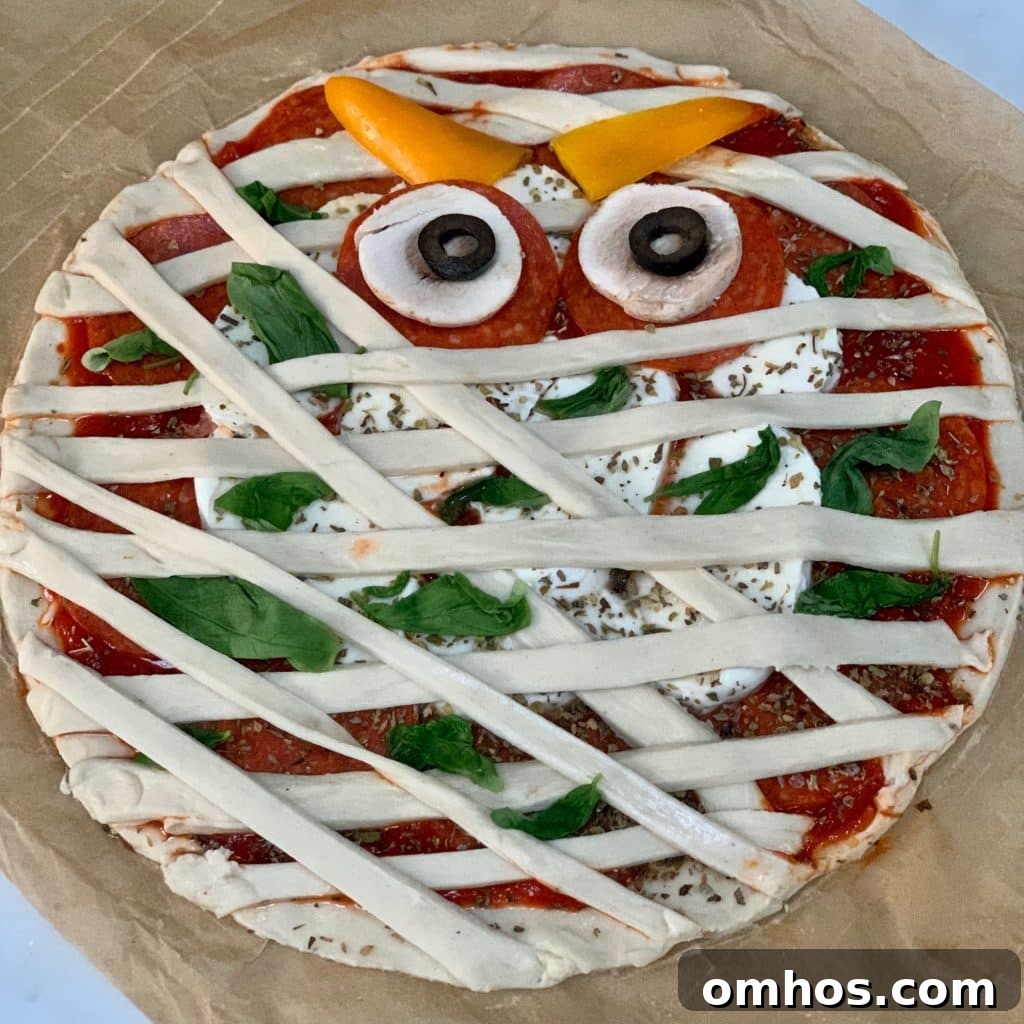 Halloween Pizza - unbaked