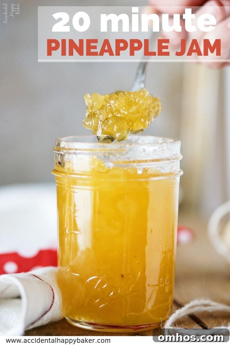 Homemade Pineapple Jam Recipe for Canning and Preserving 5 2 ingredients, 20 minutes, Pineapple Jam