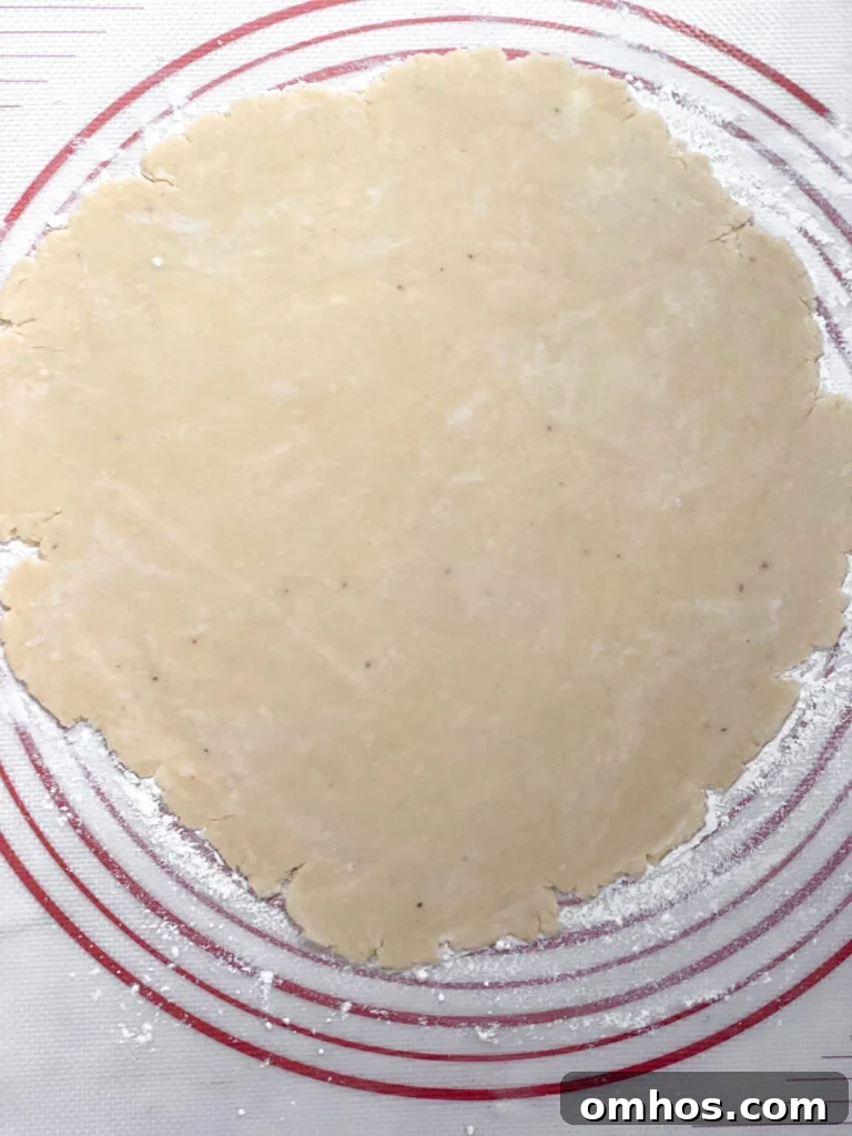 How to Make a Flaky, Buttery Pie Crust 9 dough in a large circle before placing in pie tin