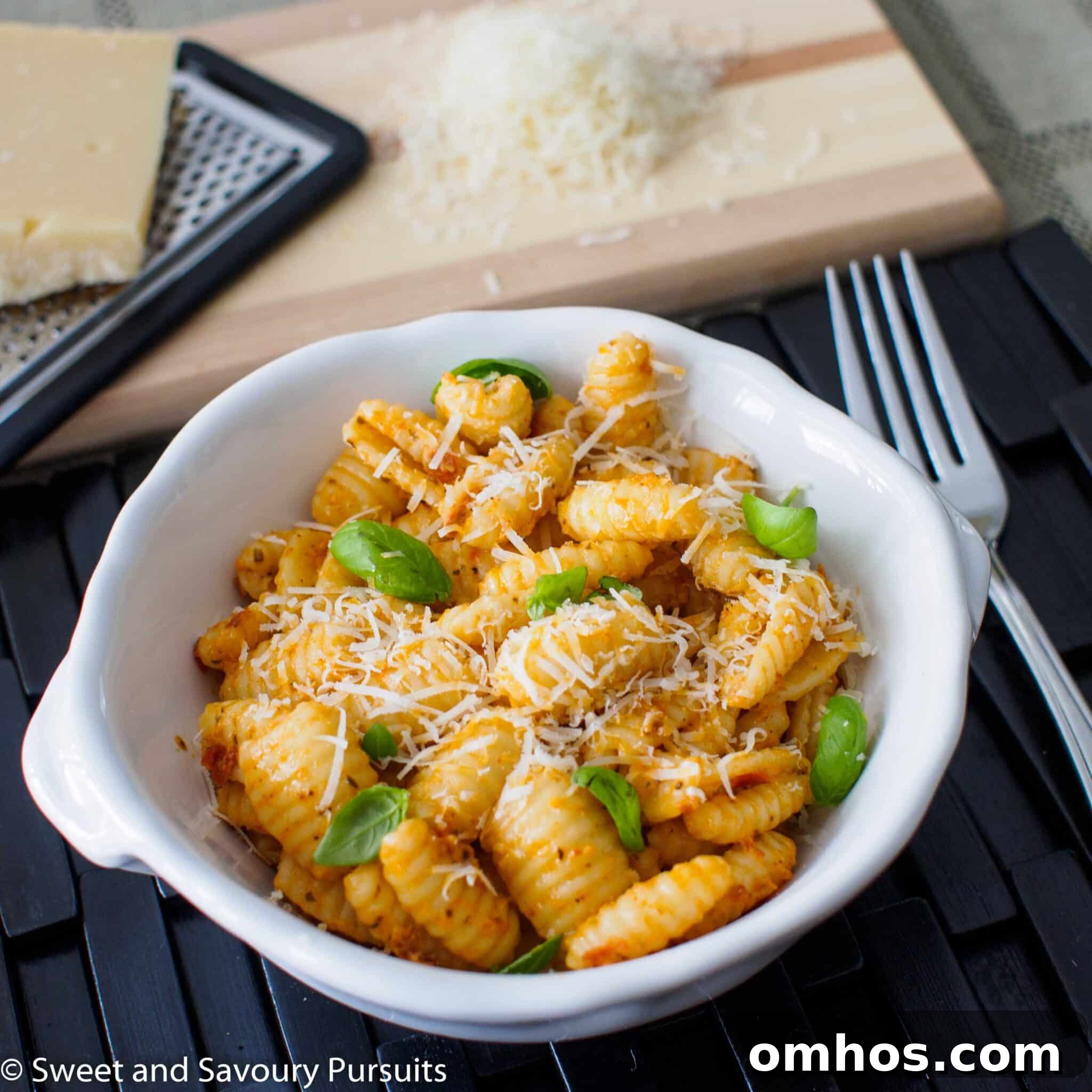 Bowl of Sun-dried Tomato Pesto Pasta.