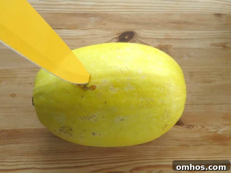 How to Cook Whole Spaghetti Squash in Slow Cooker or Oven 2 Whole spaghetti squash on counter