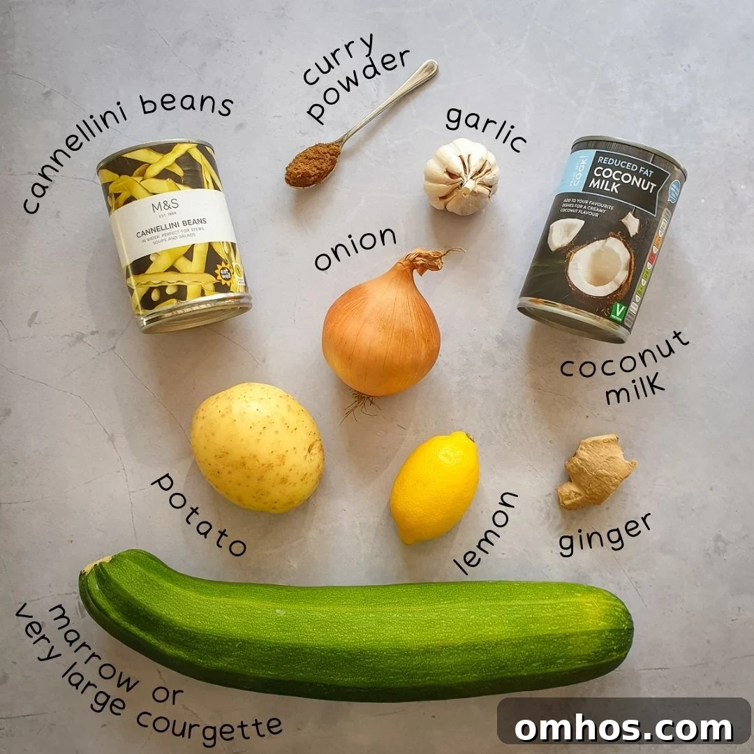 ingredients for marrow soup