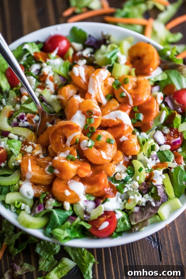 Buffalo Shrimp Salad