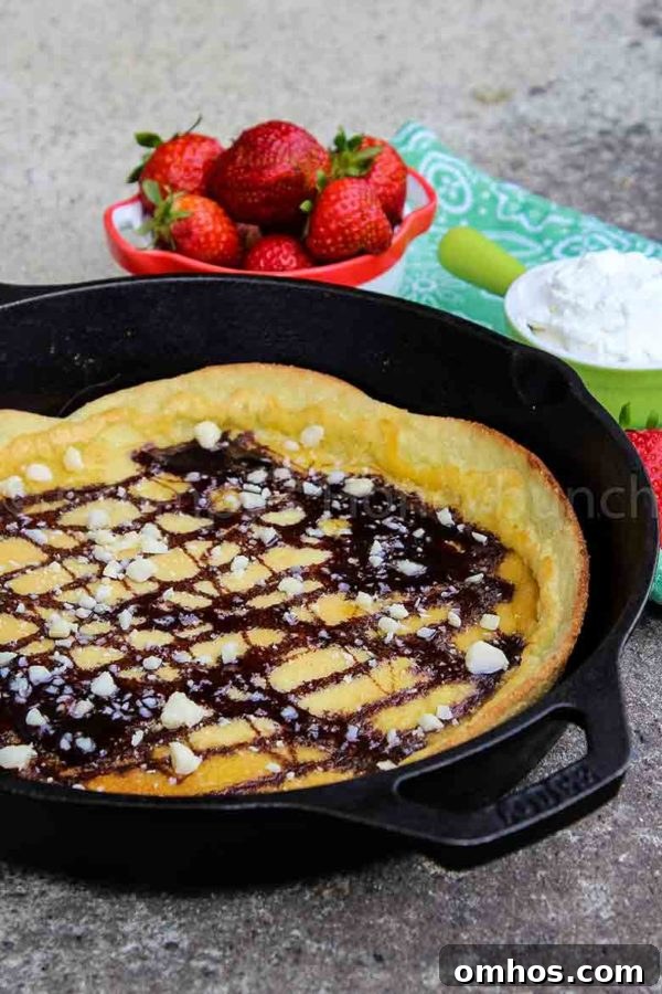 Keto Dutch Baby with Chocolate and Macadamias