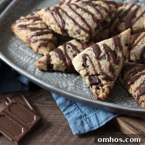 Low Carb Chocolate Chip Scones remind me of a Starbucks favorite! Low Carb, Keto, Gluten-free, Sugar-free, THM
