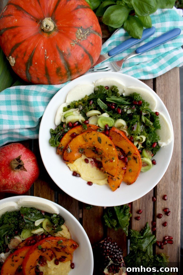 Polenta with Pumpkin on a Plate