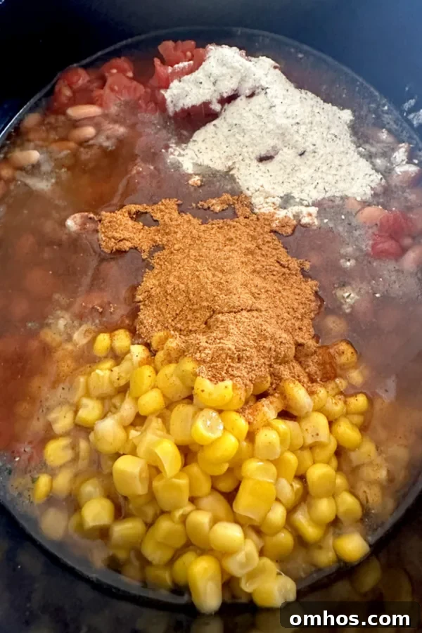 Crock Pot Taco Soup Recipe for Weeknight Family Dinners 5 corn taco seasoning and dry Ranch dressing seasoning